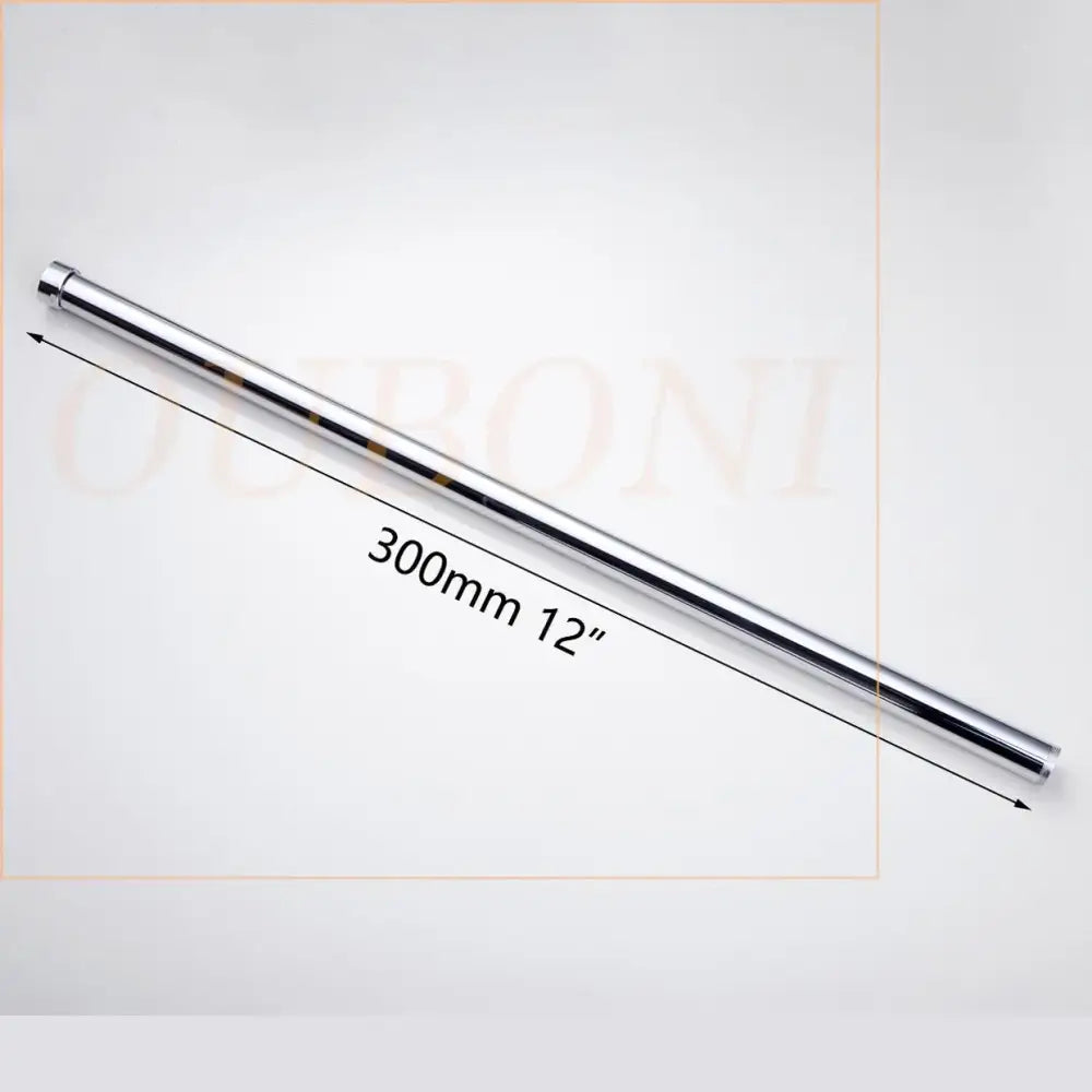 Modern golden black stainless steel shower arm bathroom extension rod with a sleek 300mm chrome-finished metal rod decorbites