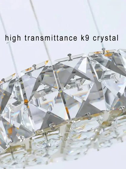 Modern golden decorbites crystal ring chandelier with high transmittance k9 crystal and metallic mounting hardware