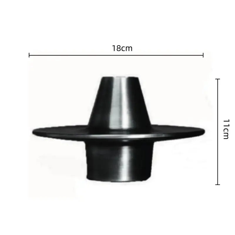 Black metallic candle holder with conical top and flat base for decorbites golden geometry metal living room decor