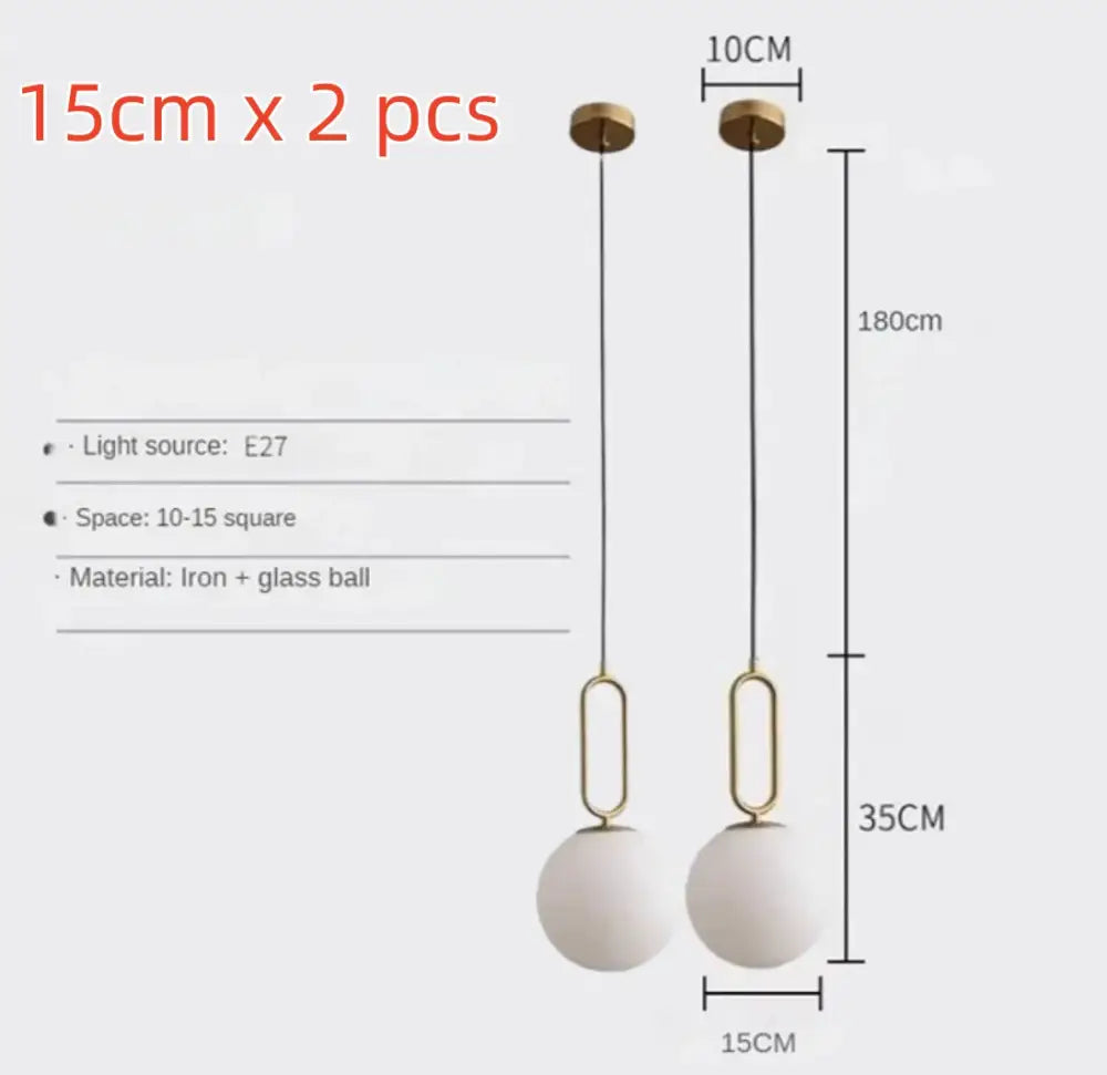 Modern golden glass ball pendant light with matte white glass spheres and gold-toned metal frame for kitchen decorbites golden glass