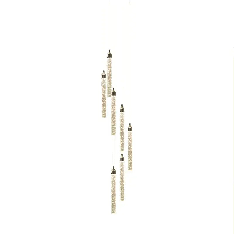 Modern glass pendant lights with metallic accents in decorbites golden led crystal chandelier for living room staircase lighting
