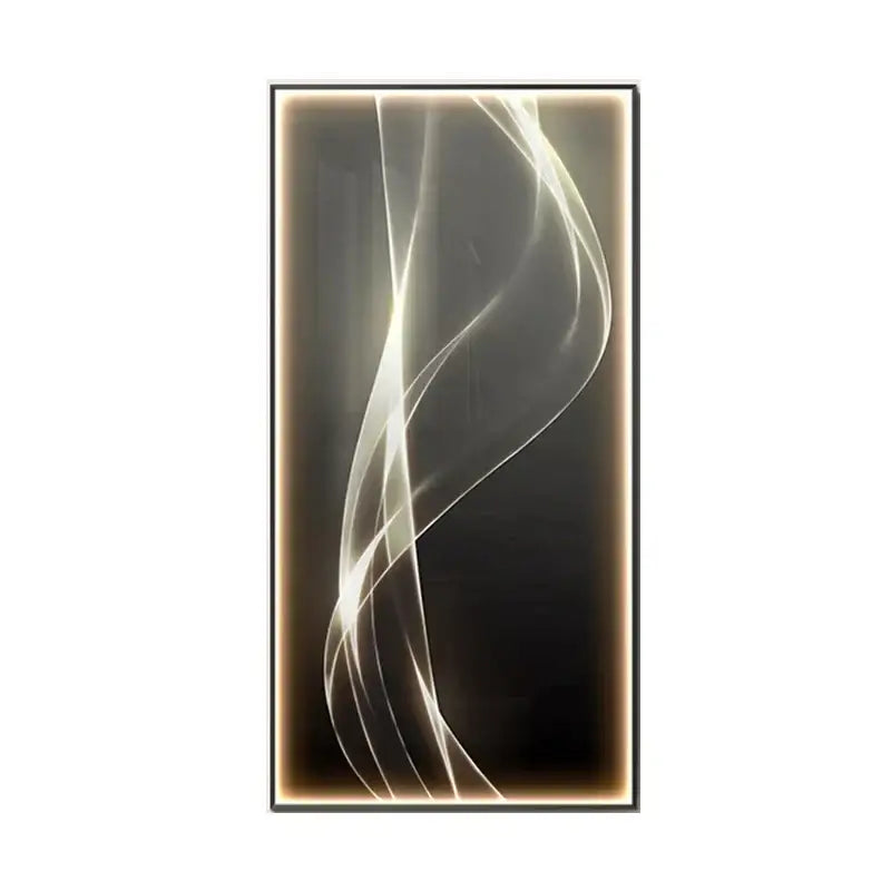 Modern golden led wall lights featuring abstract glowing light patterns in warm gold and white for living room decorbites led wall art