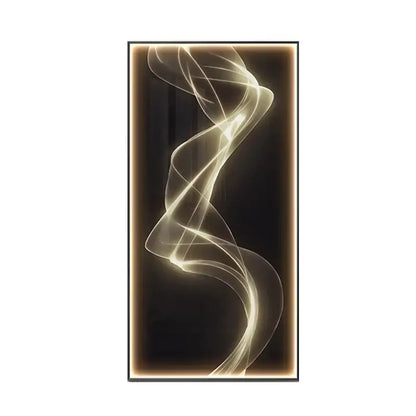 A modern golden led wall light panel with a glowing spiral design ideal for living room decorbites led wall lights