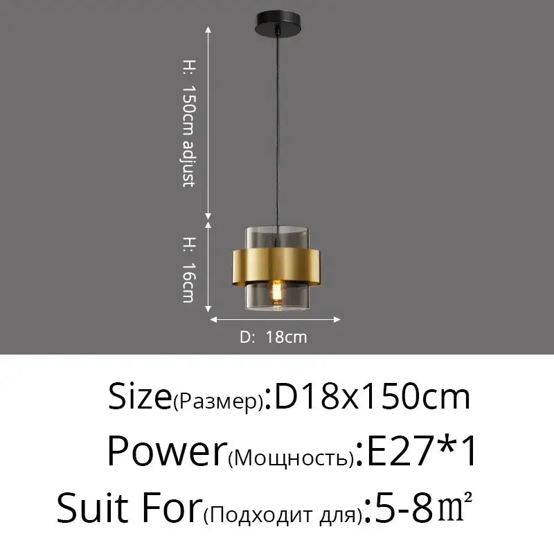 Modern golden pendant lights featuring a sleek gold-toned metal frame and clear glass shade for bedroom decorbites pendant lights