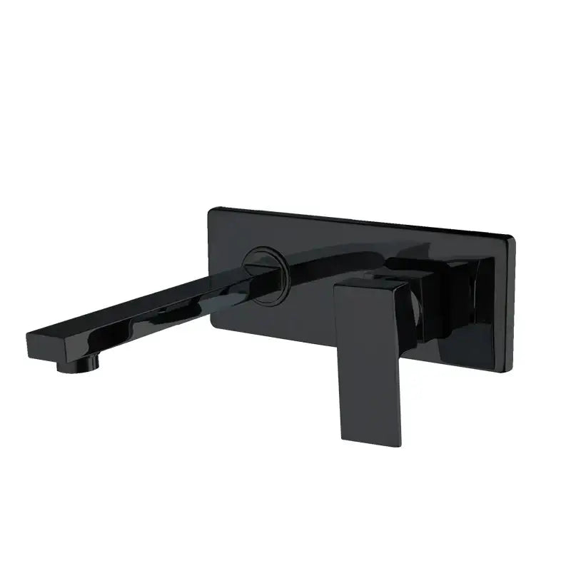 Black matte-finish wall mount faucet with sleek modern design for decorbites golden polished wall bathroom mixer