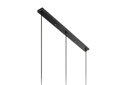 Black rectangular pendant lights with three hanging cords featuring gray amber and clear crystal for kitchen decorbites light luxury