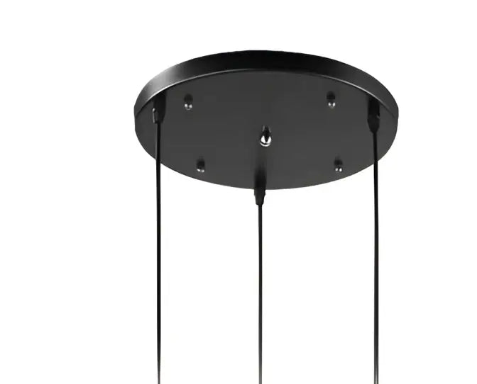 Black circular ceiling mount with three hanging cords for modern gray amber and clear crystal pendant lights decorbites light luxury