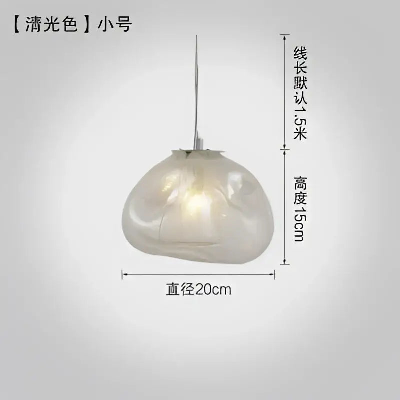 Modern gray cloud glass pendant lights featuring a translucent frosted organic-shaped decorbites cloud glass pendant