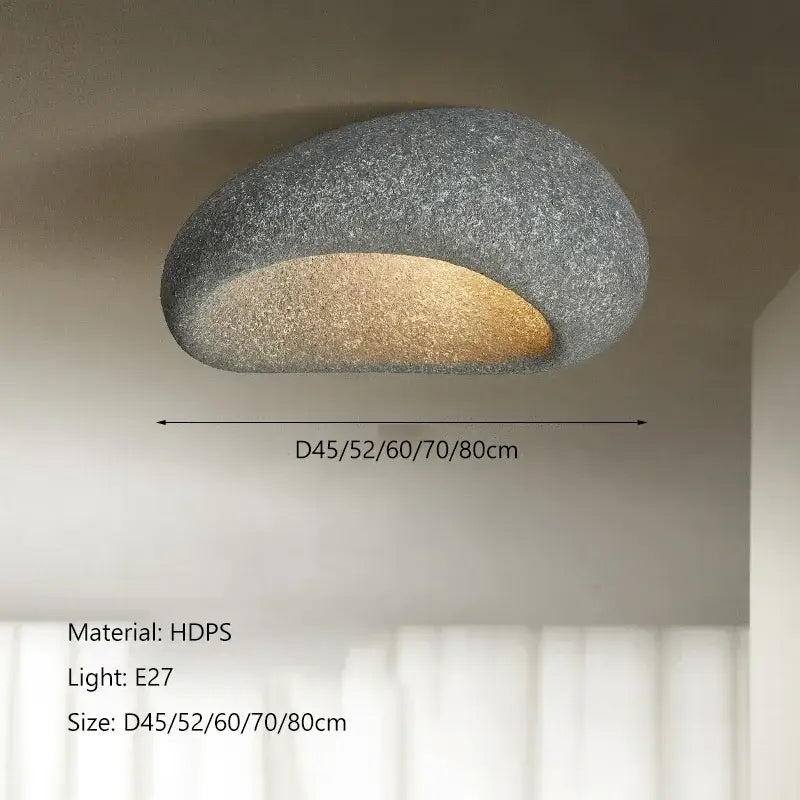 Modern gray concrete cream ceiling lamps chandelier with gray textured hdps stone and warm glow for bedroom decorbites cream ceiling