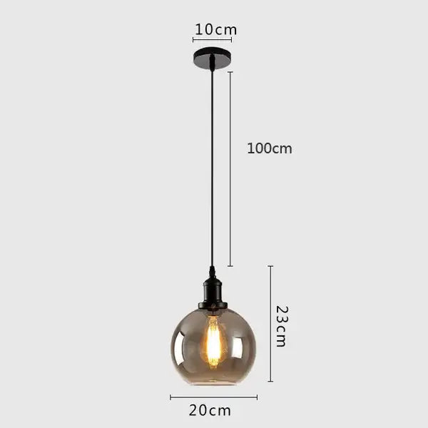 A sleek modern gray glass pendant light set of 4 with black metal fixture for dining room lighting