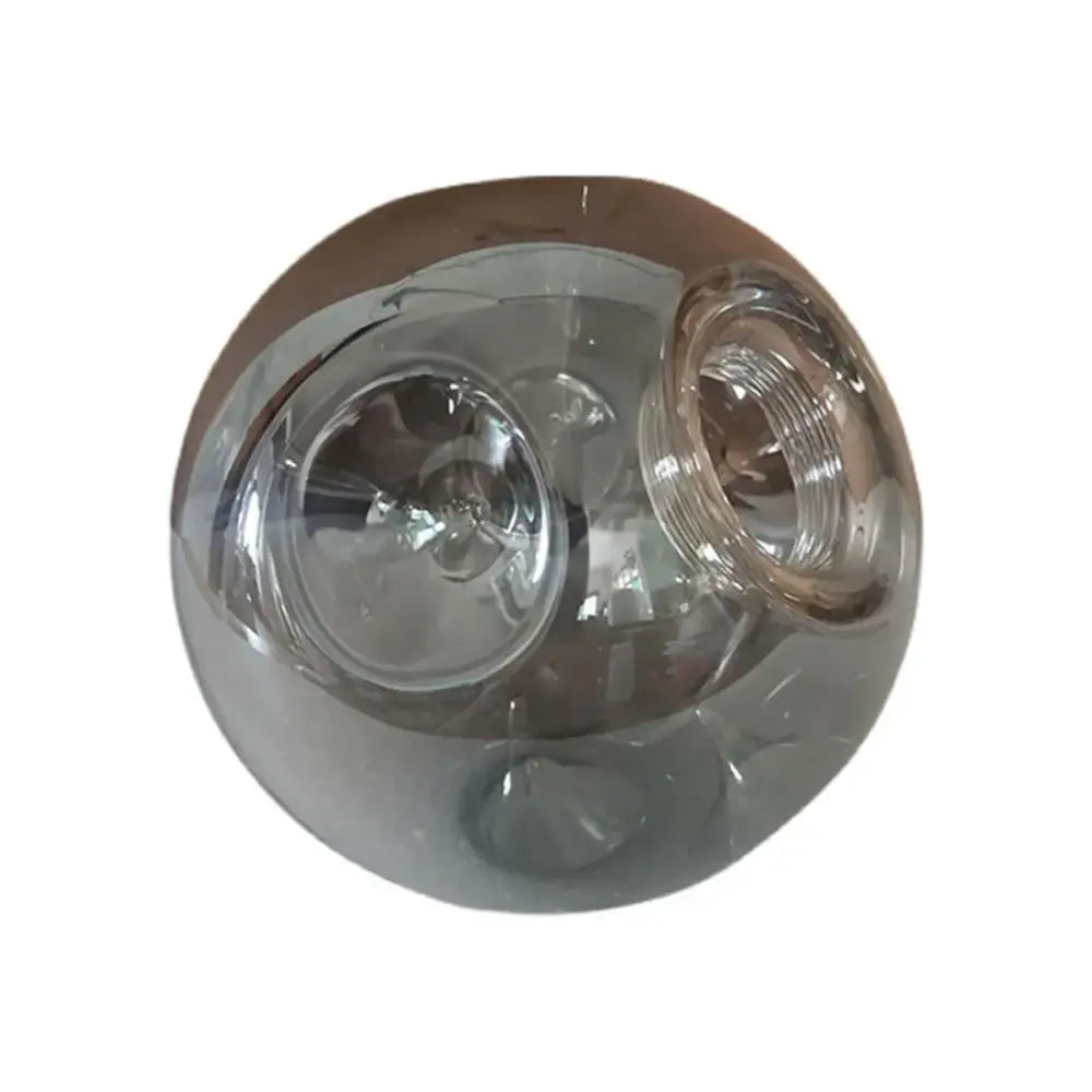 Clear glass spherical container with two openings for modern gray glass shade replacement bedroom lamp cover