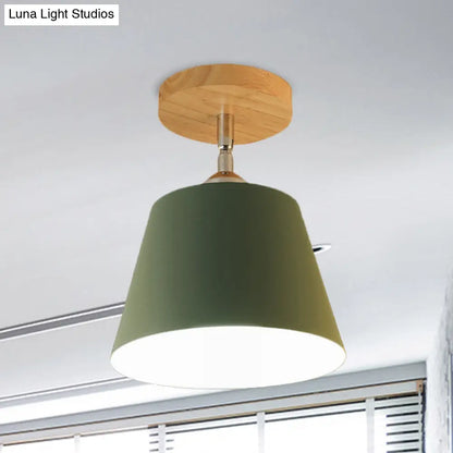 DecorBites™ DecorBites™ Modern Gray/Pink Metal and Wood Adjustable Ceiling Pendant Light