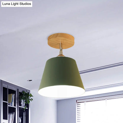DecorBites™ DecorBites™ Modern Gray/Pink Metal and Wood Adjustable Ceiling Pendant Light