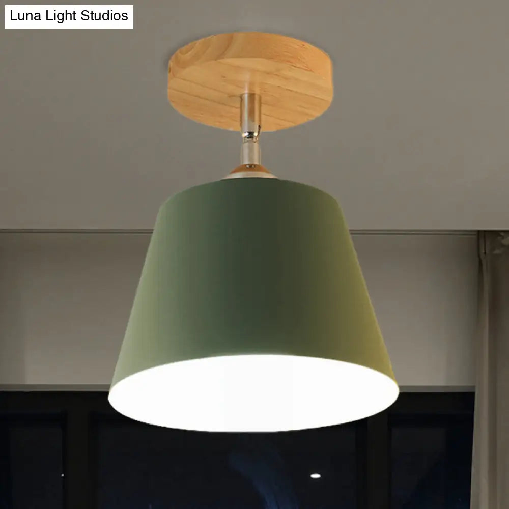 DecorBites™ DecorBites™ Modern Gray/Pink Metal and Wood Adjustable Ceiling Pendant Light