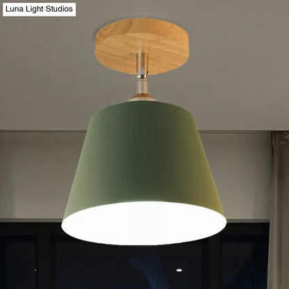 DecorBites™ DecorBites™ Modern Gray/Pink Metal and Wood Adjustable Ceiling Pendant Light