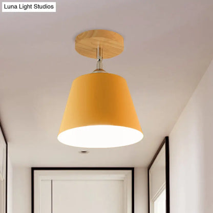 DecorBites™ DecorBites™ Modern Gray/Pink Metal and Wood Adjustable Ceiling Pendant Light