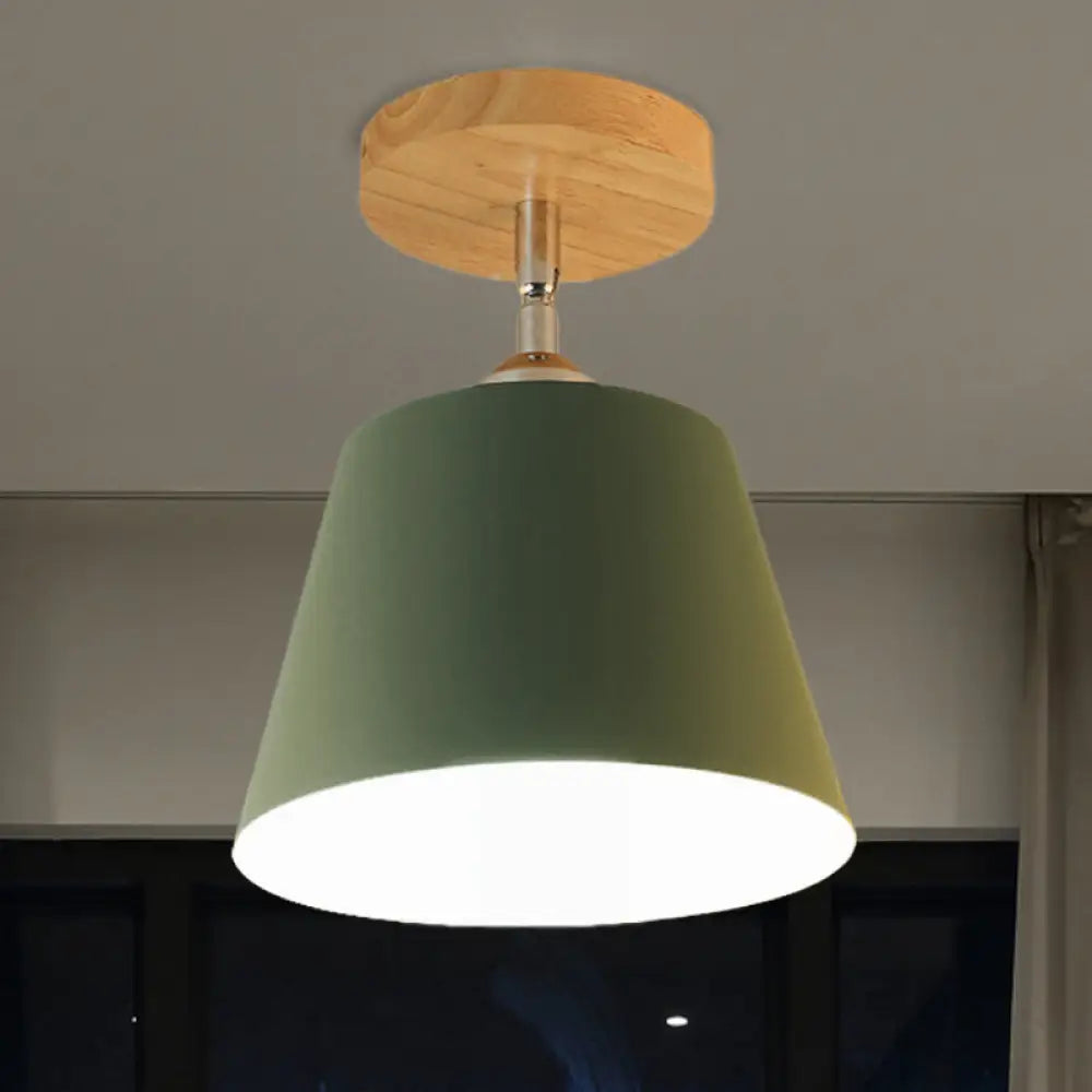 DecorBites™ DecorBites™ Modern Gray/Pink Metal and Wood Adjustable Ceiling Pendant Light