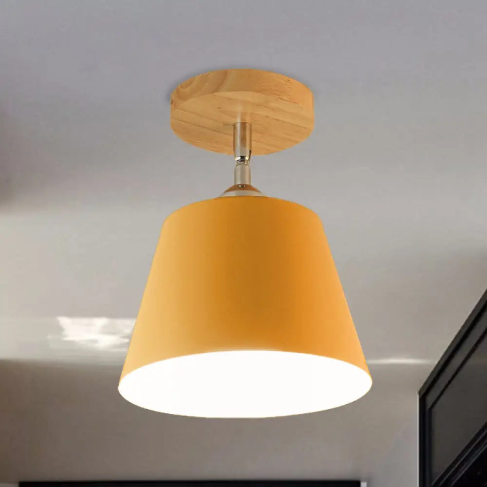 DecorBites™ DecorBites™ Modern Gray/Pink Metal and Wood Adjustable Ceiling Pendant Light