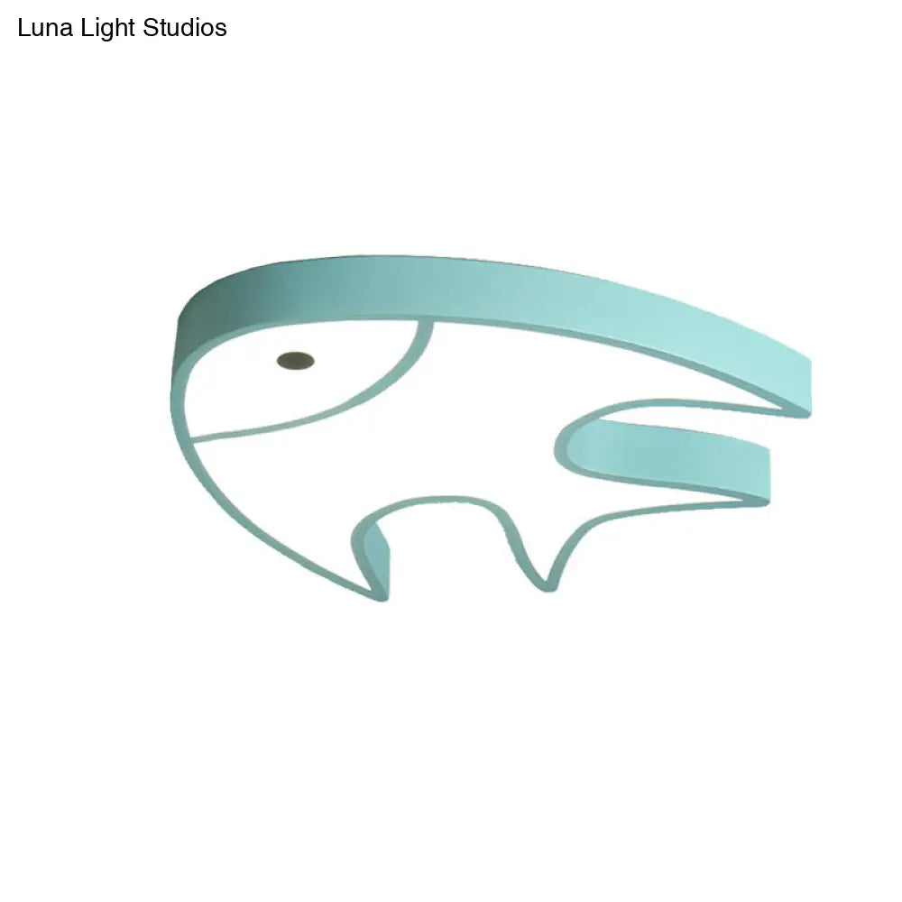 DecorBites™ DecorBites™ Modern Green Fish Ceiling Light for Nursing Room