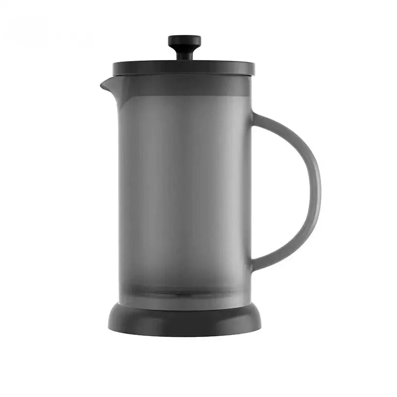 Matte gray french press coffee maker with black lid and handle featured in modern green glass decorbites french press design