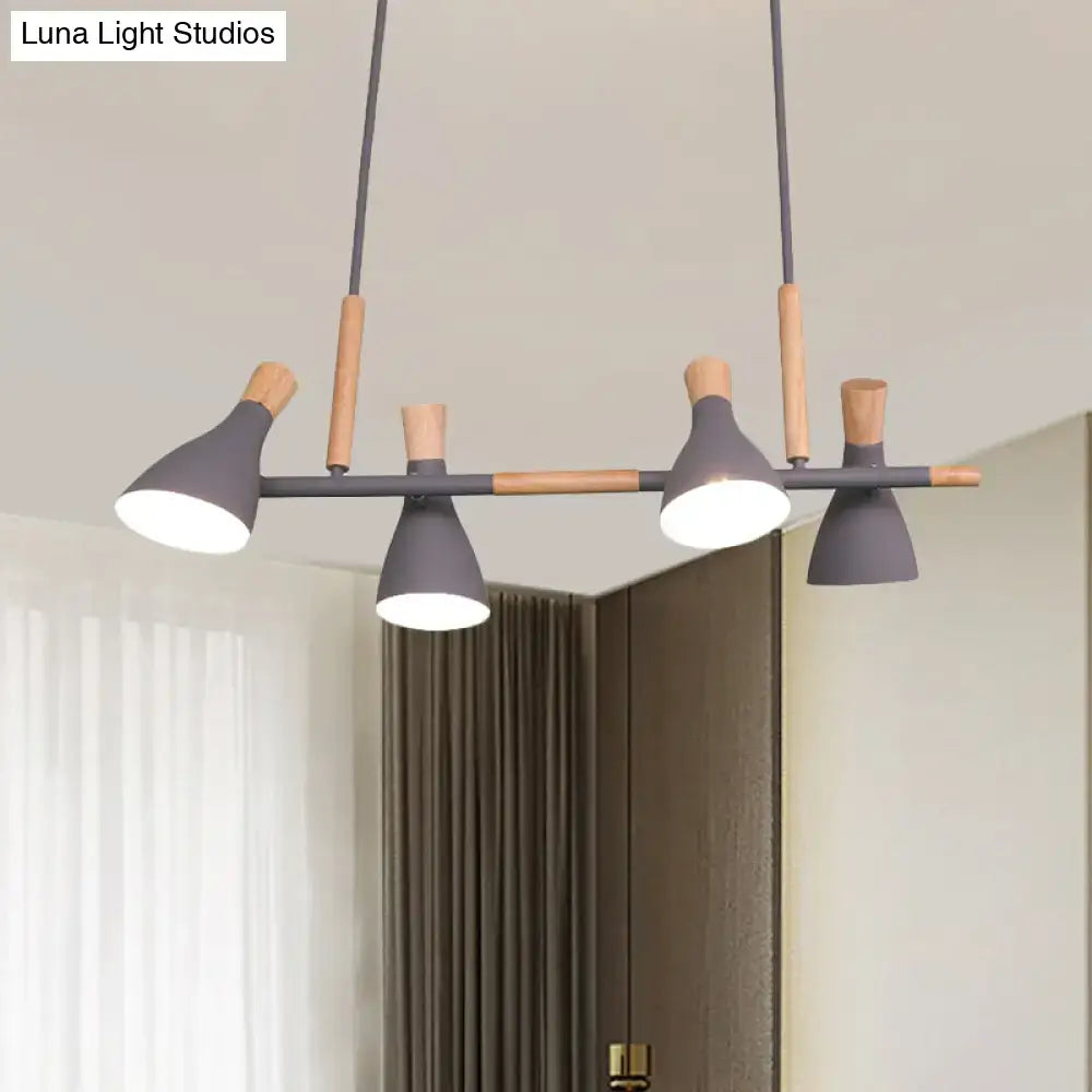 Modern gray and wood pendant light fixture decorbites nordic metal and wood hanging lamp with e26 e27 bulb base