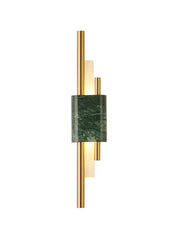 Modern green marble and gold wall lamp with dark green marble band and warm ambient lighting for light luxury decorbites light luxury