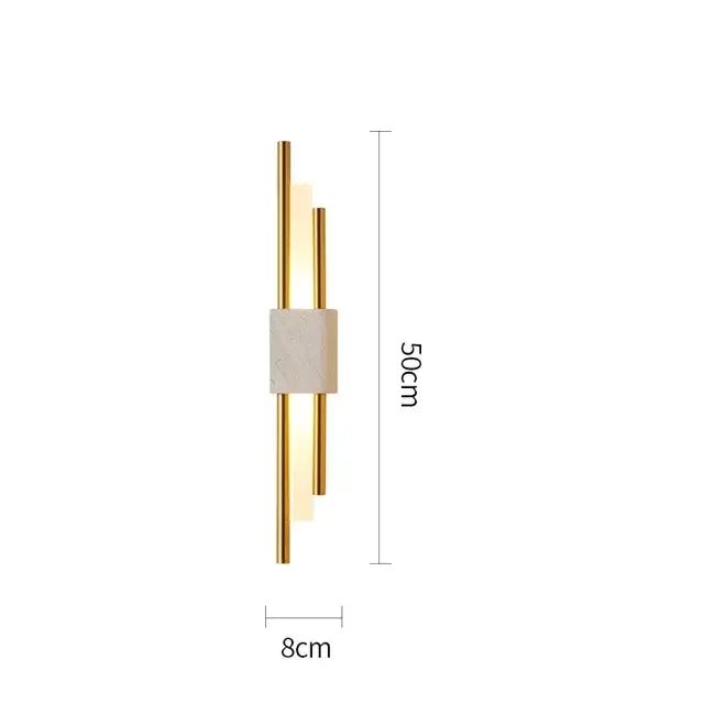 Modern gold-toned wall lamp with textured off-white band for decorbites light luxury living room light luxury wall decor