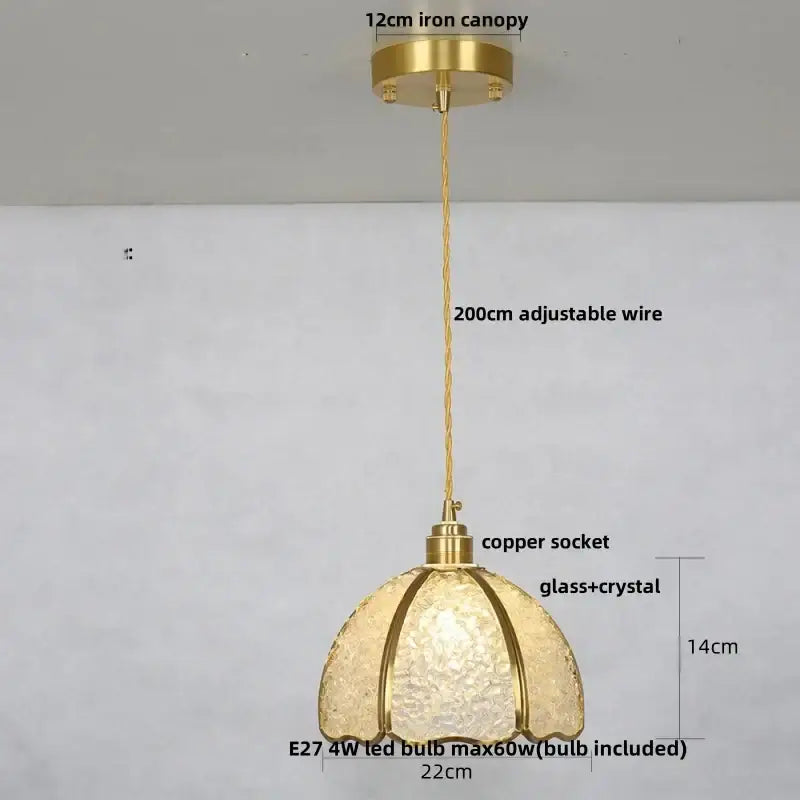 Modern green mosaic crystal glass led pendant lamp with gold-toned textured glass and iron canopy for dining room decorbites crystal glass