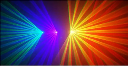 Modern green purple and pink lens rgby laser christmas projector with vibrant blue green and yellow red beams for bedroom use
