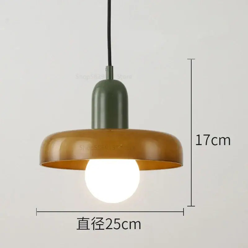 Modern olive green and amber-toned metal pendant light from decorbites colorful glass pendant lights for dining room decor