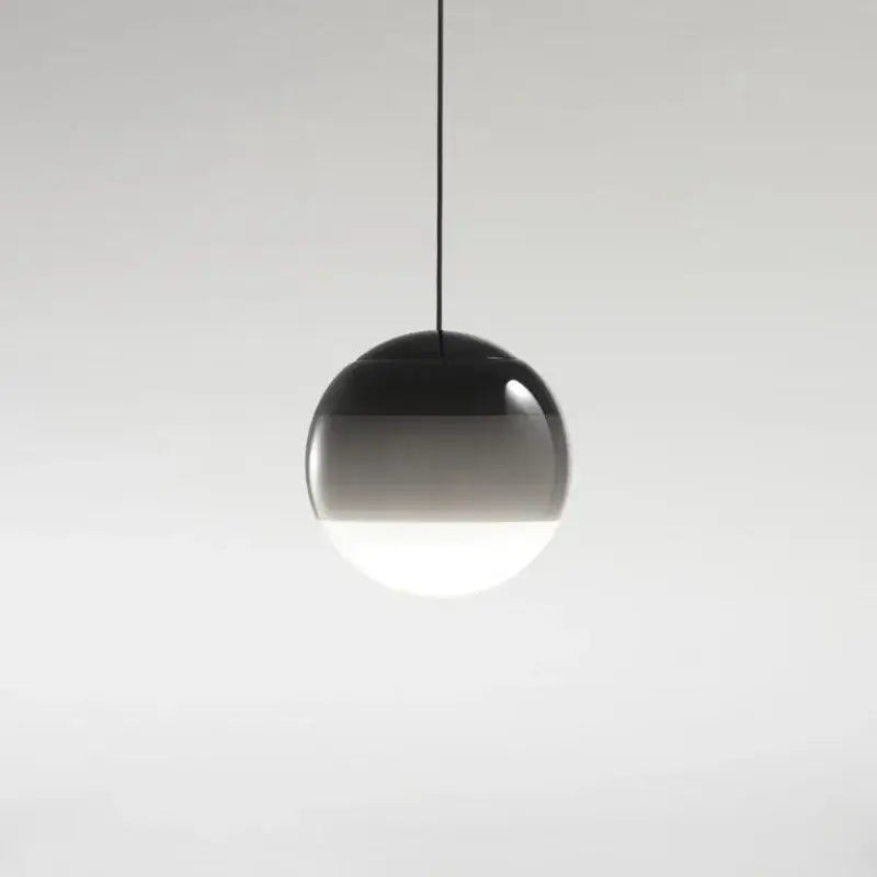 Modern green and white glass ball led pendant with gradient black to white decorbites glass ball for dining room lighting