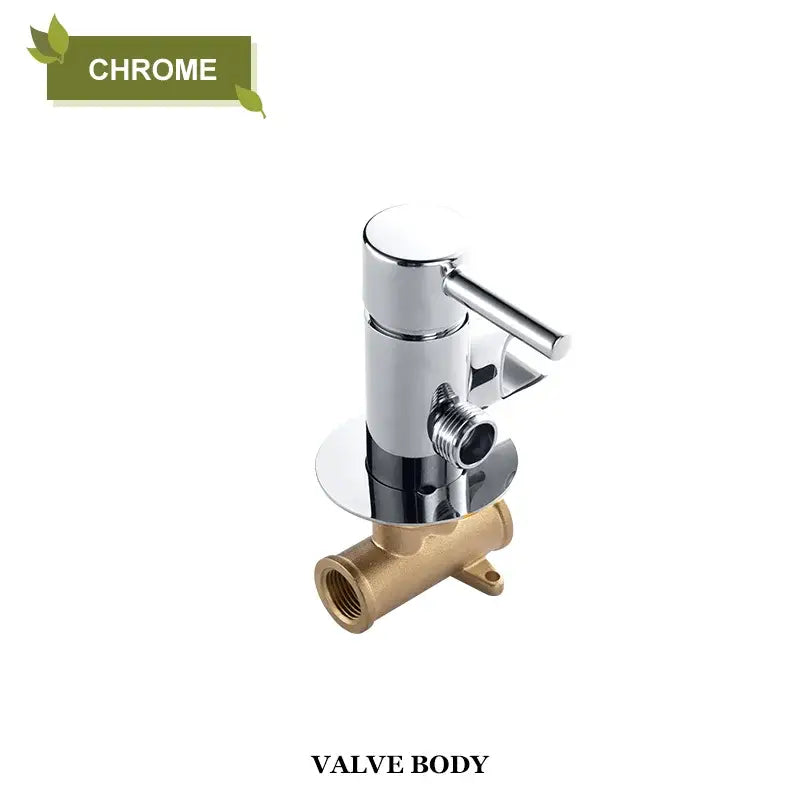 Chrome-finished brass bidet spray valve body with threaded connections and brass base for decorbites brass bidet mixer