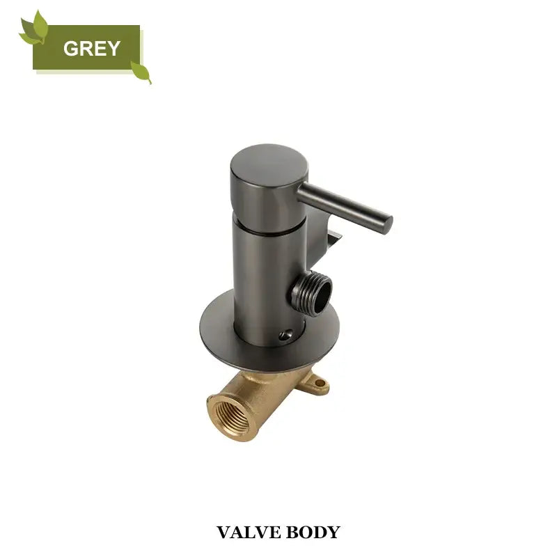 Matte grey brass bidet spray valve body with threaded connection for modern decorbites brass bidet mixer valve