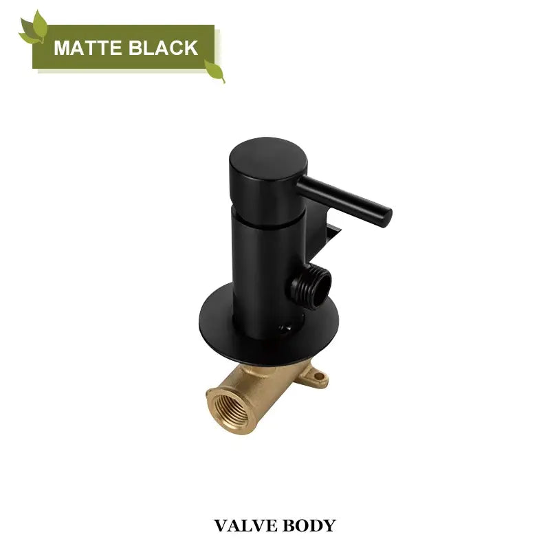Matte black brass bidet spray valve body with brass threaded base and handle for modern grey decorbites brass bidet mixer