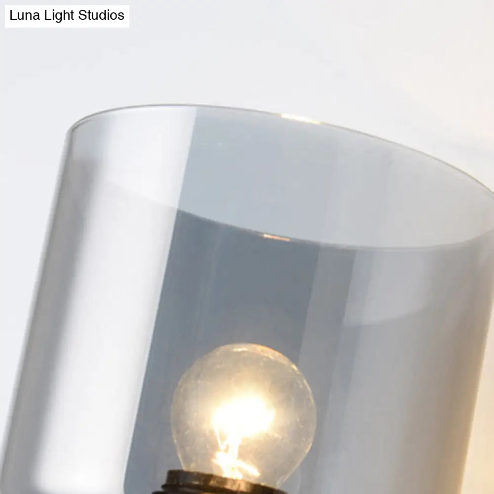 DecorBites™ DecorBites™ Modern Grey Glass Wall Sconce with Chrome Finish and Optional Switch