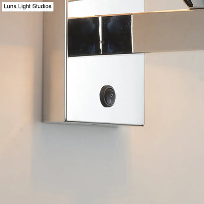 DecorBites™ DecorBites™ Modern Grey Glass Wall Sconce with Chrome Finish and Optional Switch