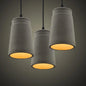 Modern Grey Horn Suspended Lighting Fixture - Simplicity 1-Light Cement Hanging Light for Restaurants