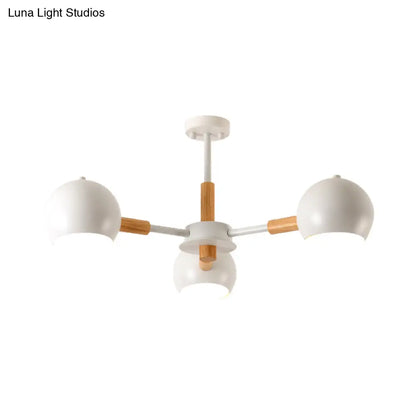 Lámpara de techo colgante moderna gris/blanca con forma de bola - Metal, 3/6/8 cabezas - Lámpara de techo para sala de estar