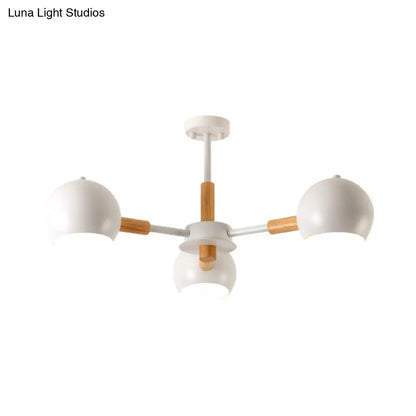 Lámpara de techo colgante moderna gris/blanca con forma de bola - Metal, 3/6/8 cabezas - Lámpara de techo para sala de estar