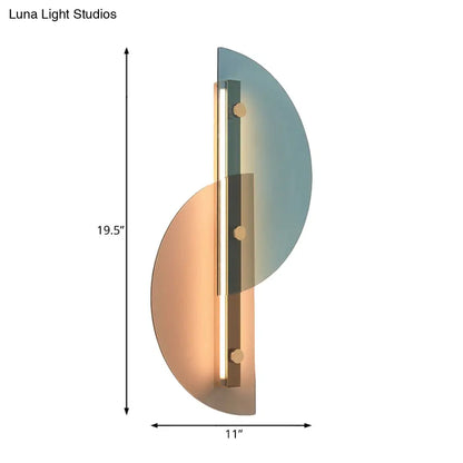 DecorBites™ DecorBites™ Modern Half Circle Glass Wall Sconce Lighting for Dining Room and Cloth Shop