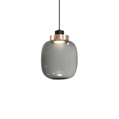 Modern Hand Blown Glass Mason Jar Pendant Light with 1 Light – Stylish Hanging Lamp