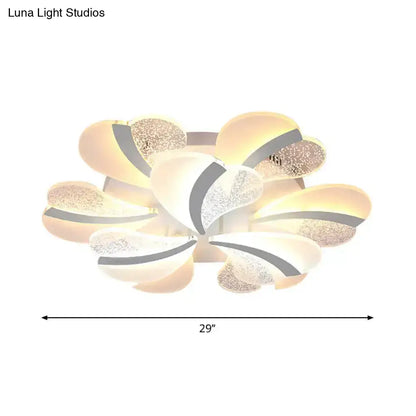 DecorBites™ DecorBites™ Modern Heart-Shaped LED Ceiling Lamp - Acrylic, Flush Mount Light for Living Room with 5/9/15 Warm/White Lights