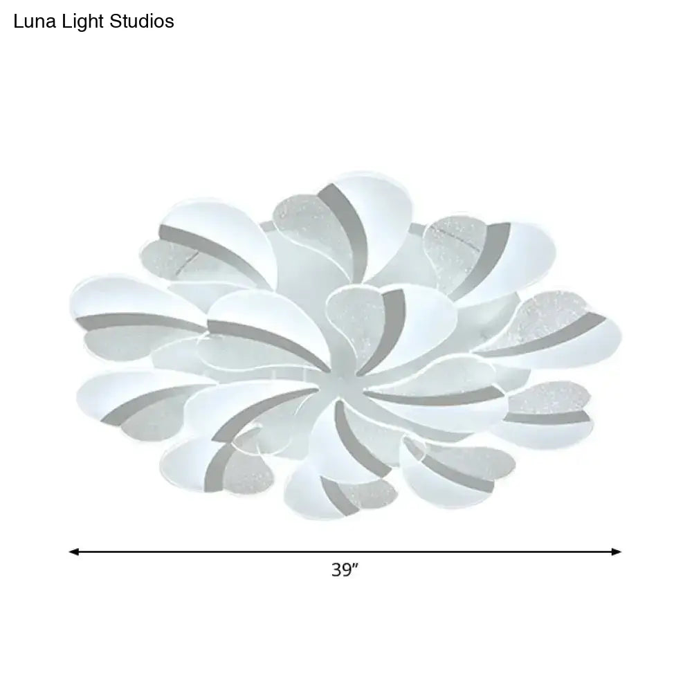 DecorBites™ DecorBites™ Modern Heart-Shaped LED Ceiling Lamp - Acrylic, Flush Mount Light for Living Room with 5/9/15 Warm/White Lights