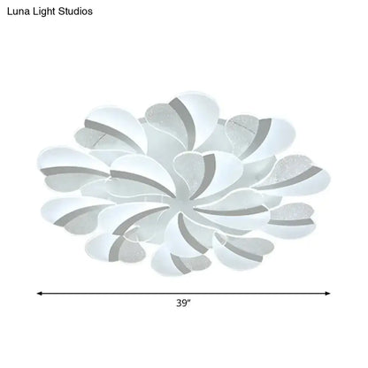 DecorBites™ DecorBites™ Modern Heart-Shaped LED Ceiling Lamp - Acrylic, Flush Mount Light for Living Room with 5/9/15 Warm/White Lights