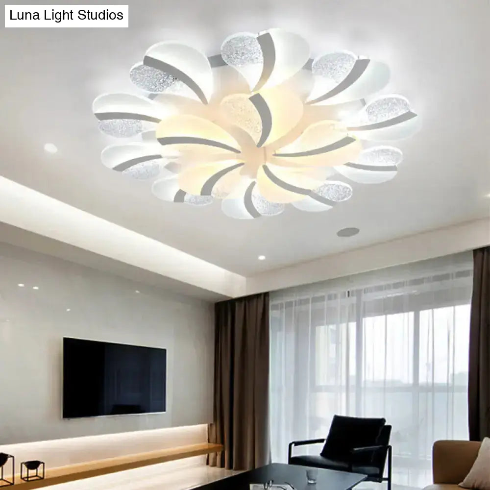 DecorBites™ DecorBites™ Modern Heart-Shaped LED Ceiling Lamp - Acrylic, Flush Mount Light for Living Room with 5/9/15 Warm/White Lights