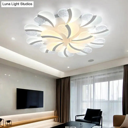 DecorBites™ DecorBites™ Modern Heart-Shaped LED Ceiling Lamp - Acrylic, Flush Mount Light for Living Room with 5/9/15 Warm/White Lights