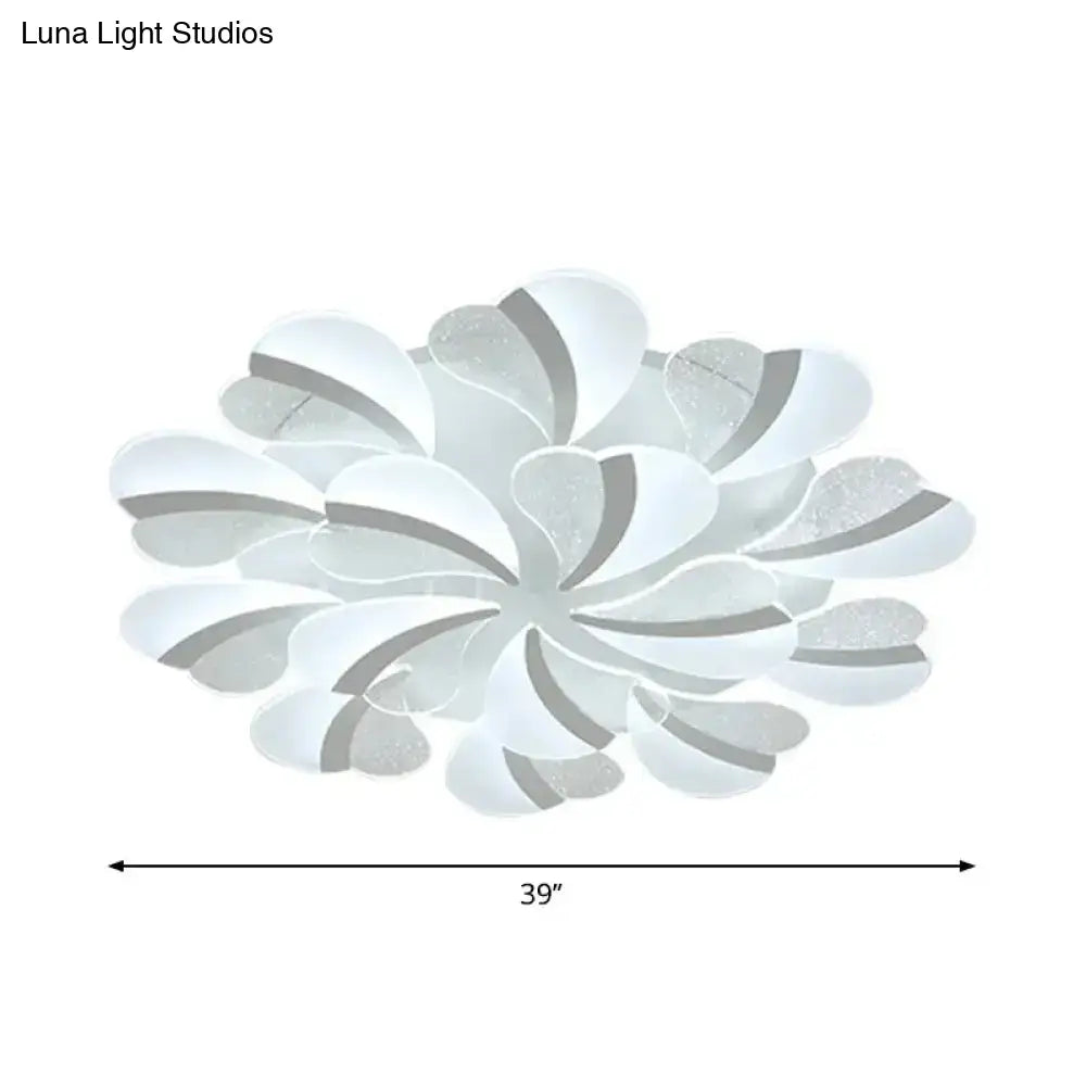 DecorBites™ DecorBites™ Modern Heart-Shaped LED Ceiling Lamp - Acrylic, Flush Mount Light for Living Room with 5/9/15 Warm/White Lights