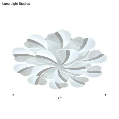 DecorBites™ DecorBites™ Modern Heart-Shaped LED Ceiling Lamp - Acrylic, Flush Mount Light for Living Room with 5/9/15 Warm/White Lights