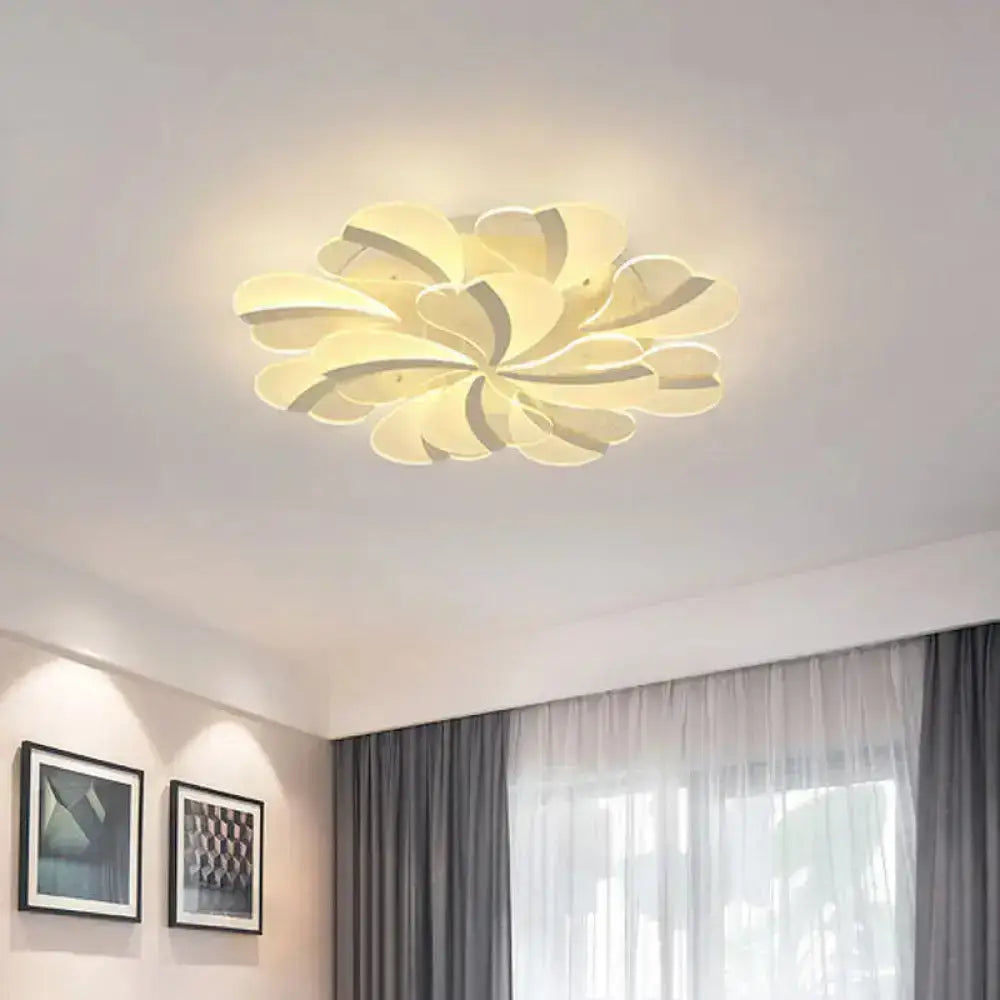 DecorBites™ DecorBites™ Modern Heart-Shaped LED Ceiling Lamp - Acrylic, Flush Mount Light for Living Room with 5/9/15 Warm/White Lights
