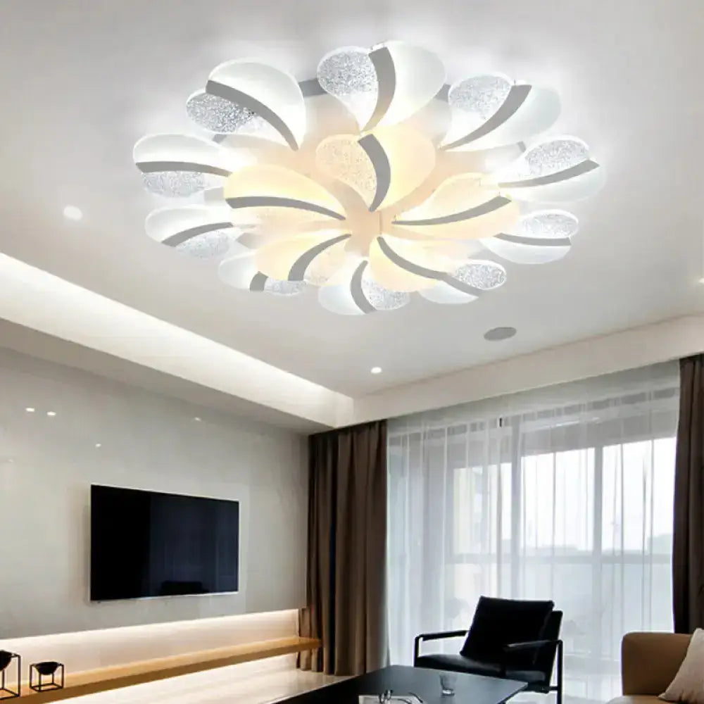 DecorBites™ DecorBites™ Modern Heart-Shaped LED Ceiling Lamp - Acrylic, Flush Mount Light for Living Room with 5/9/15 Warm/White Lights